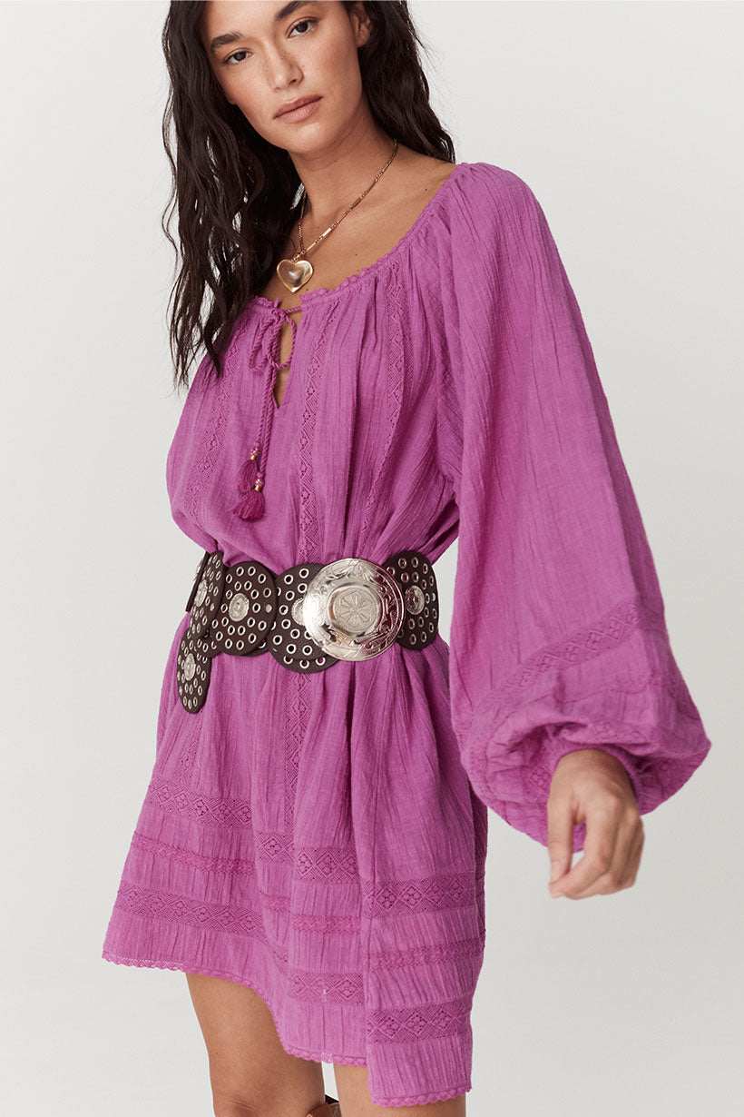 Spell Serendipity Lace Tunic Dress Orchid