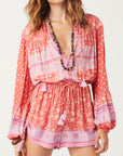 Spell Sunshine Bandit Romper Cayenne