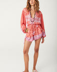 Spell Sunshine Bandit Romper Cayenne