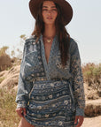 Spell Sunshine Bandit Shirt Dress Chambray