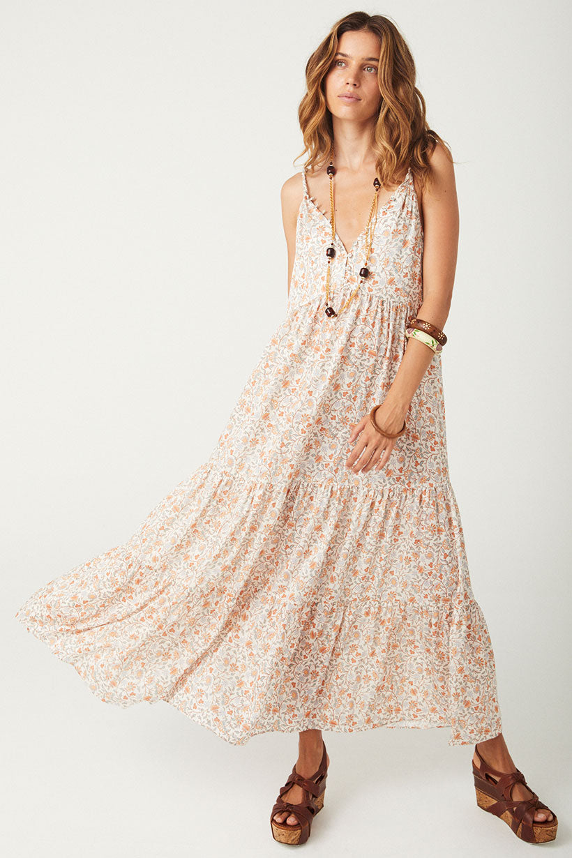 Spell Sunshine Bandit Strappy Gown Desert Sage