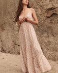 Spell Sunshine Bandit Strappy Gown Desert Sage