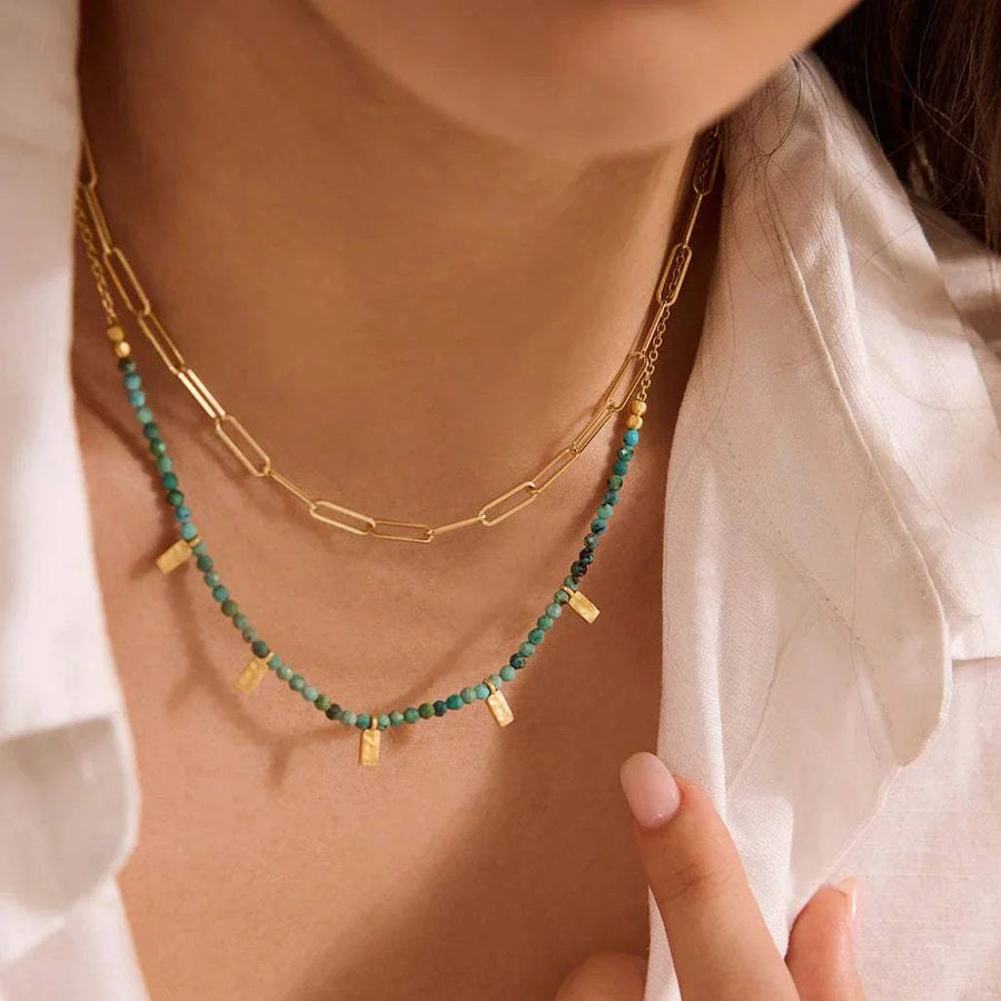 Murkani Turquoise Choker Gold