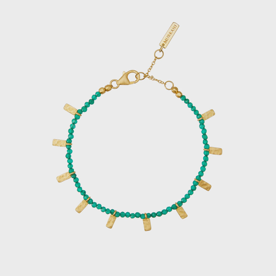 Murkani Wandering Soul Green Onyx Bracelet Gold