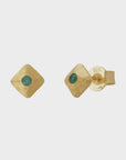 Murkani Wandering Soul Green Onyx Studs Gold