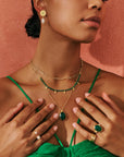 Murkani Wandering Soul Green Onyx Choker Necklace Gold