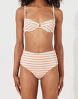 Zulu and Zephyr Chilli Stripe Textured Waisted Full Brief