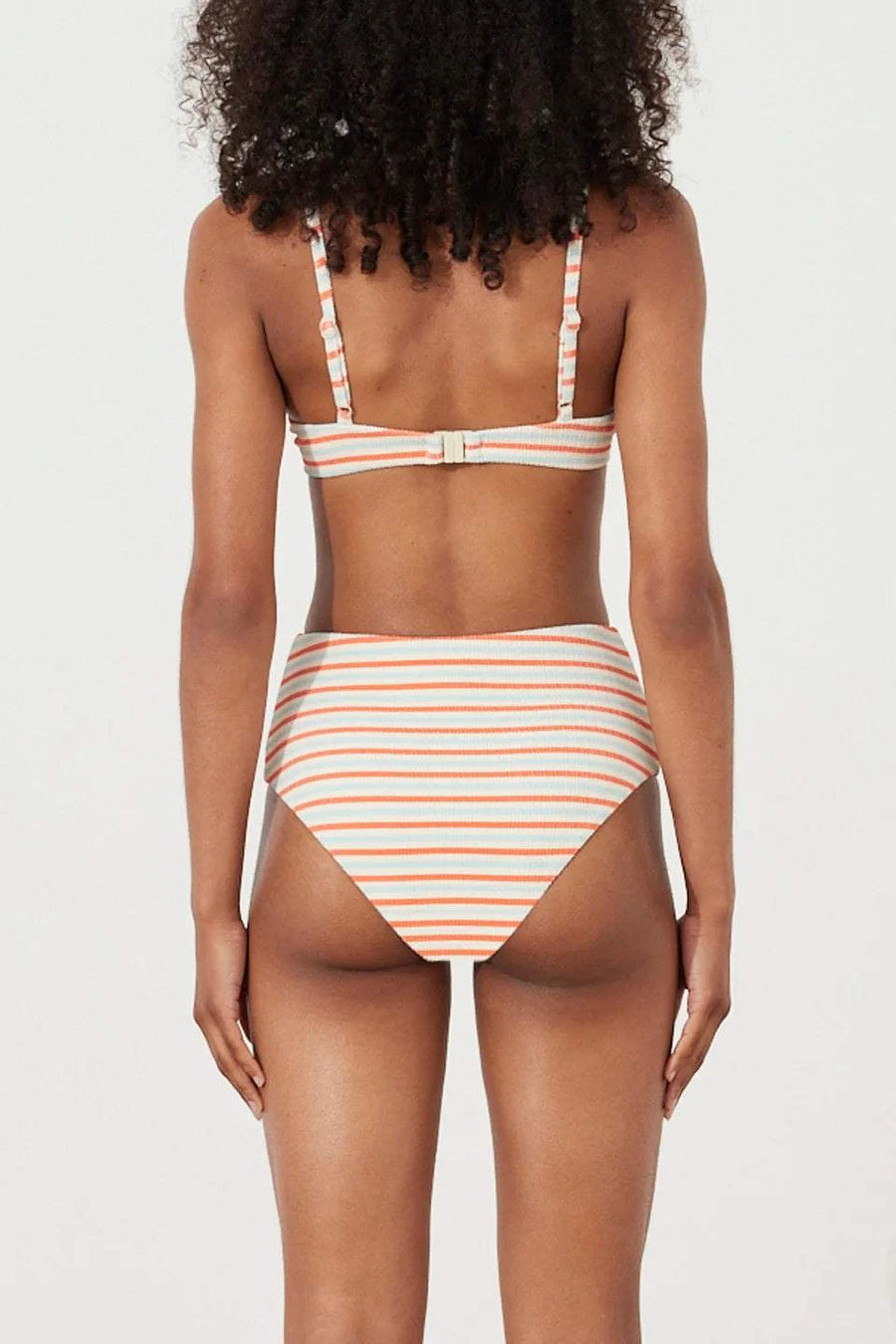 Zulu and Zephyr Chilli Stripe Textured Waisted Full Brief