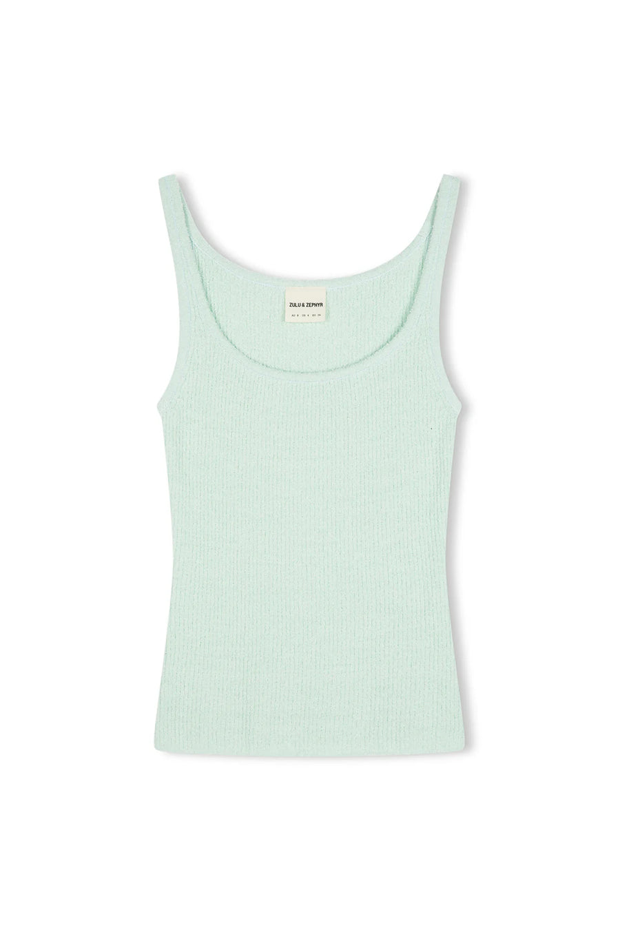 Zulu and Zephyr Seaglass Rib Knit Tank