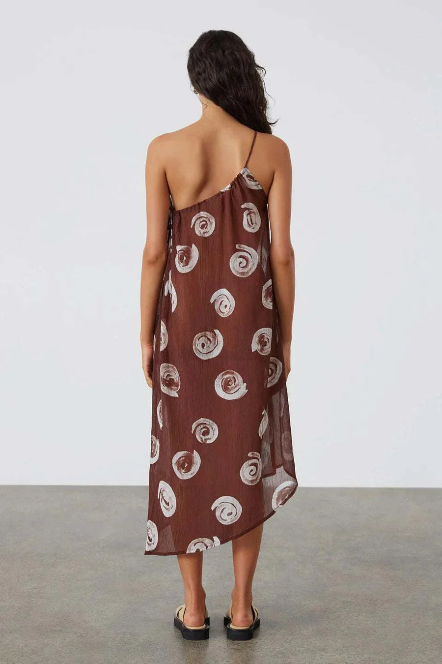 Zulu and Zephyr Textured Dress Cocoa Swirl