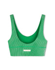 Zulu and Zephyr Stripe Rib Crop Top Parrot Green