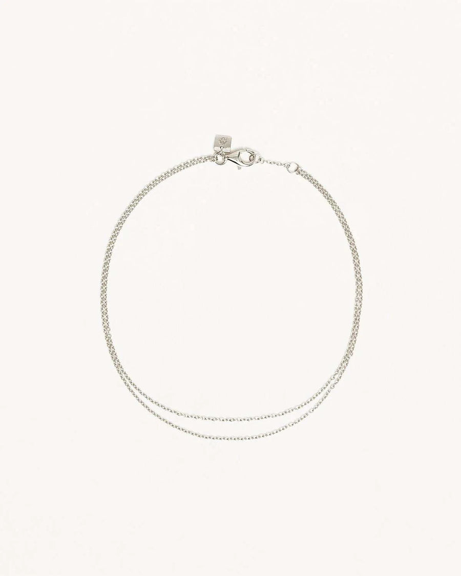 By Charlotte Purity Double Chain Anklet Sterling Silver 