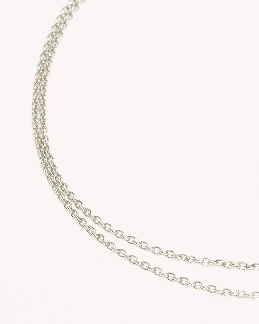 By Charlotte Purity Double Chain Anklet Sterling Silver 