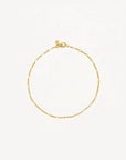 By Charlotte Mixed Link Chain Anklet 18kt Gold Vermeil