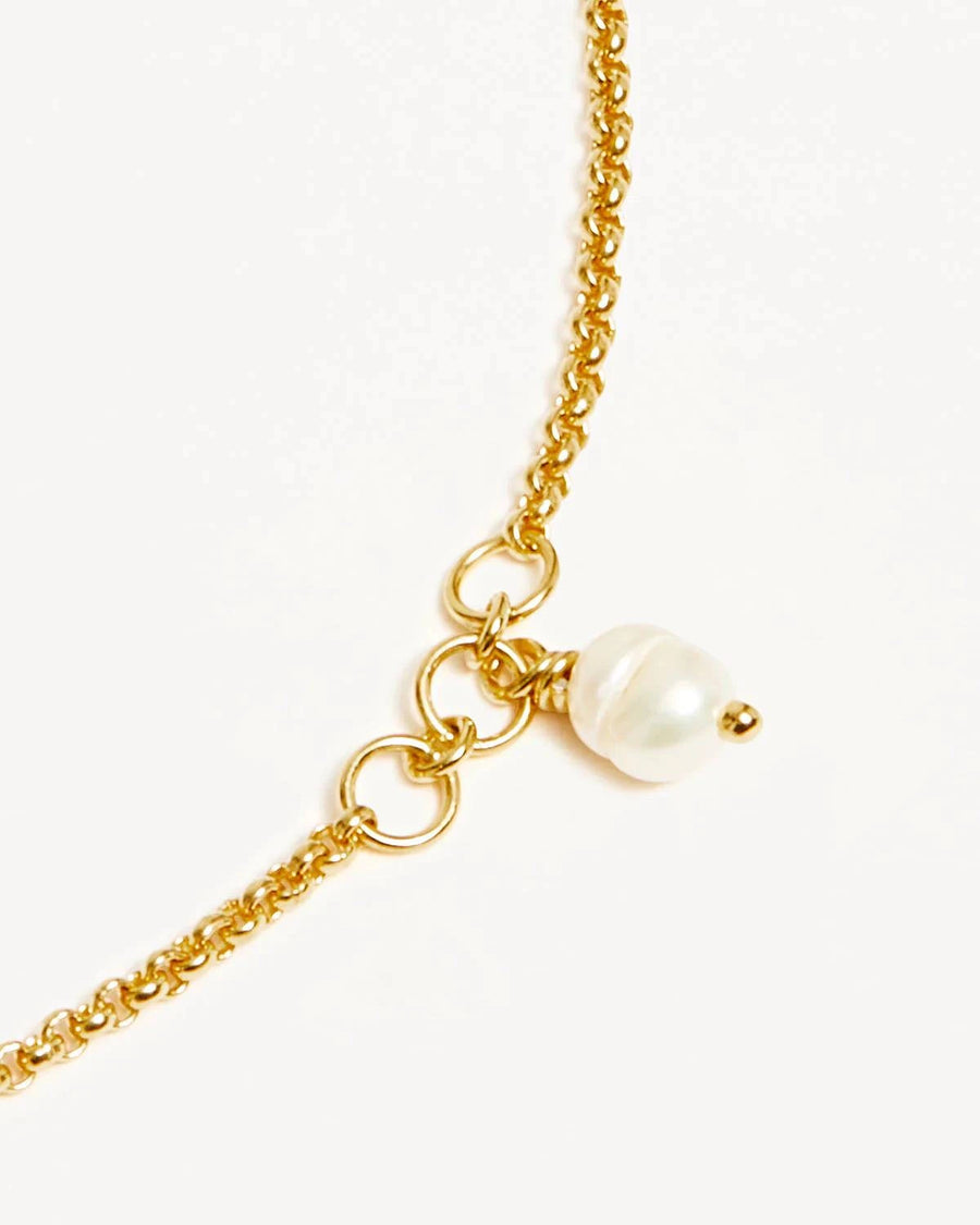 By Charlotte Grow With Grace Pearl Anklet 18k Gold Vermeil