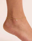 By Charlotte Grow With Grace Pearl Anklet 18k Gold Vermeil