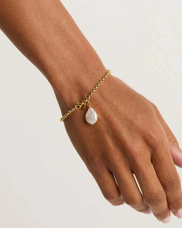 Charlotte Gold Embrace Stillness Pearl Bracelet