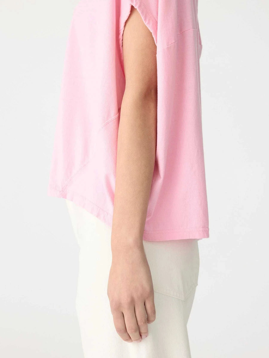 Bassike Slouch Circle Tank Candy Pink