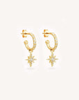 By Charlotte Dancing in the Starlight Hoops 18k Gold Vermeil