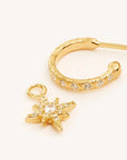 By Charlotte Dancing in the Starlight Hoops 18k Gold Vermeil