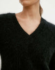 World of Nomads Isabella V Neck Knit Black