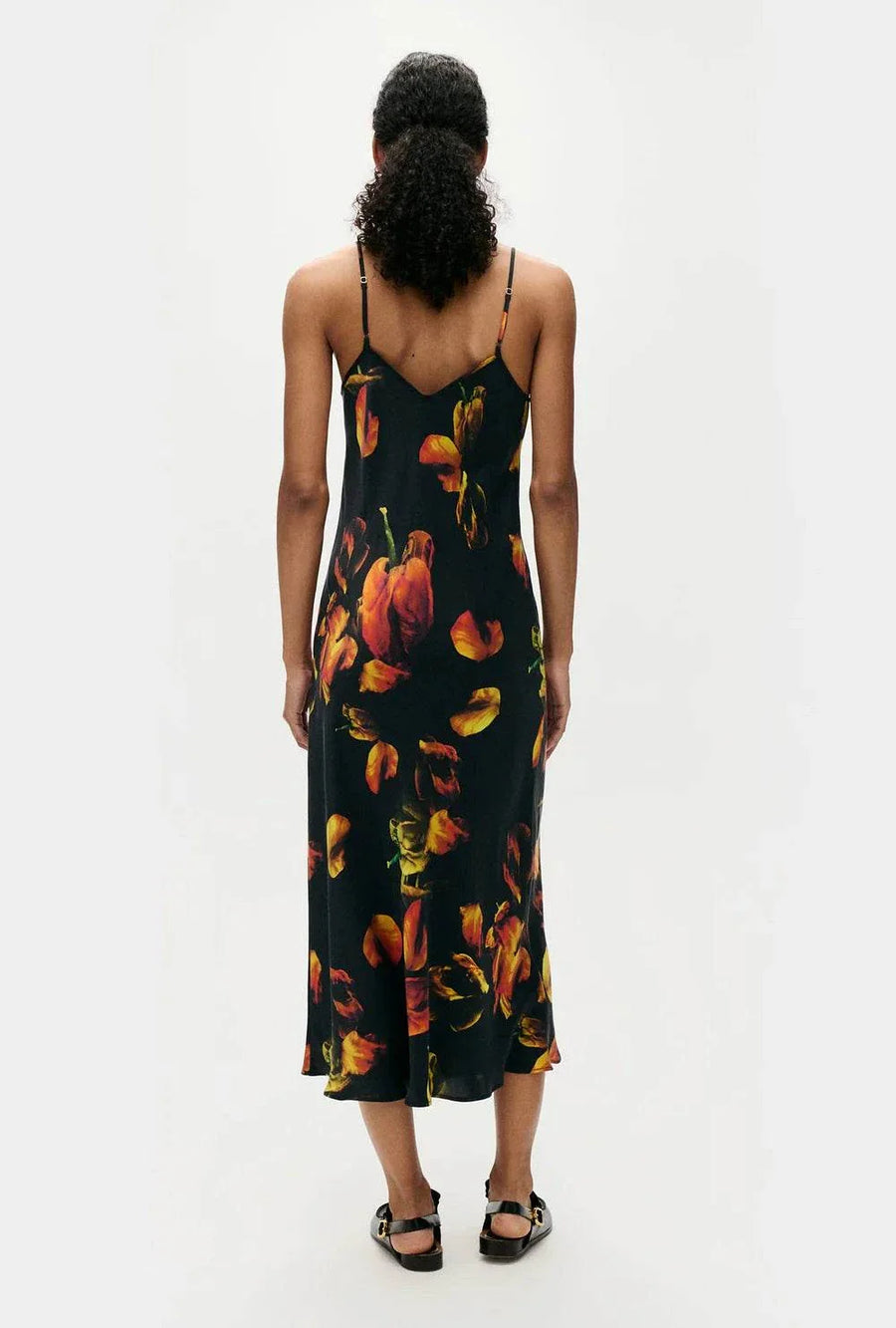 Silk Laundry 90s Slip Dress Tulipa Black