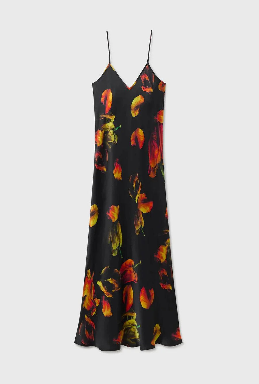 Silk Laundry 90s Slip Dress Tulipa Black