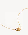 By Charlotte 14k Solid Gold Mini Lotus Necklace