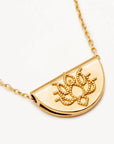 By Charlotte 14k Solid Gold Mini Lotus Necklace