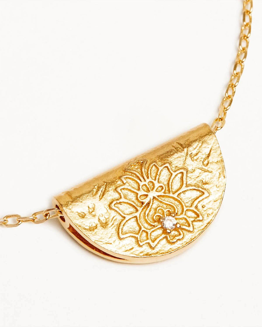 Charlotte 18k Gold Vermeil Blessed Lotus Necklace