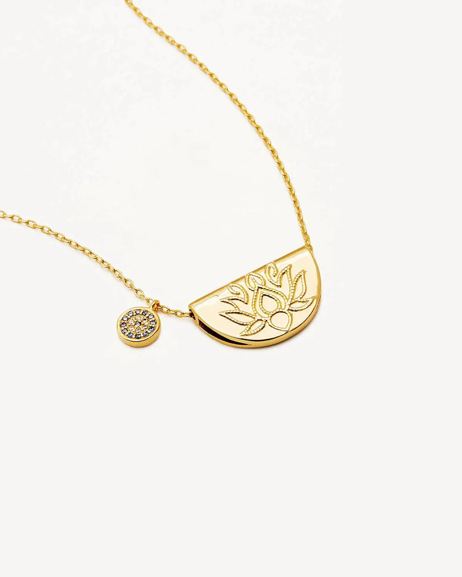 By Charlotte Lucky Lotus Necklace 18k Gold Vermeil