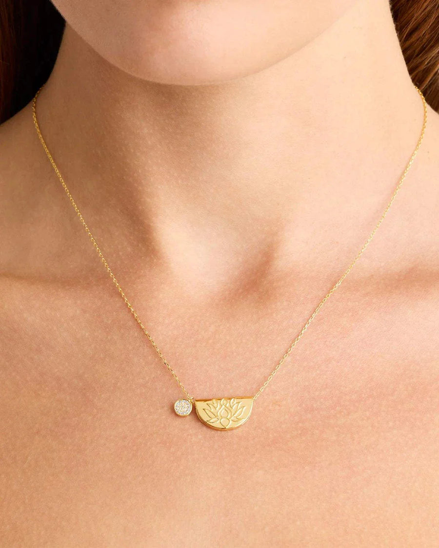 By Charlotte Lucky Lotus Necklace 18k Gold Vermeil