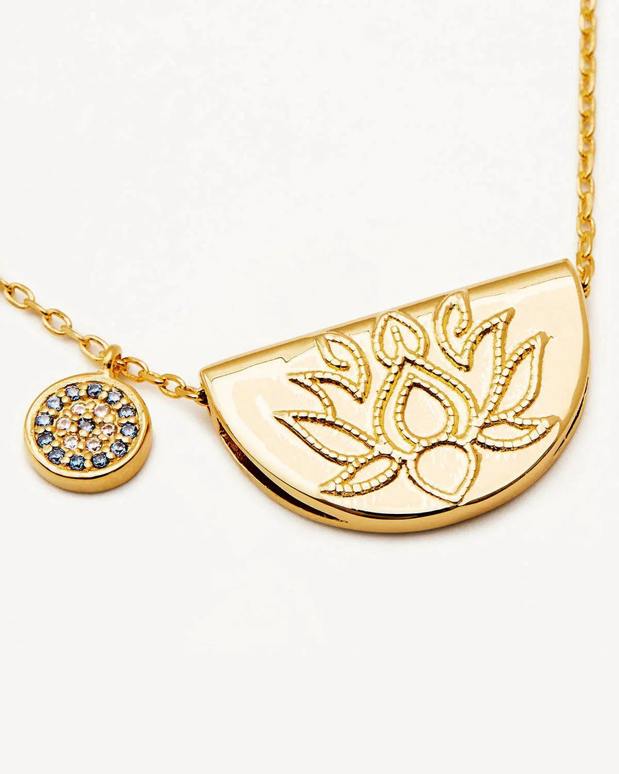 By Charlotte Lucky Lotus Necklace 18k Gold Vermeil