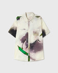 Silk Laundry Short Sleeve Boyfriend Shirt Phosphate