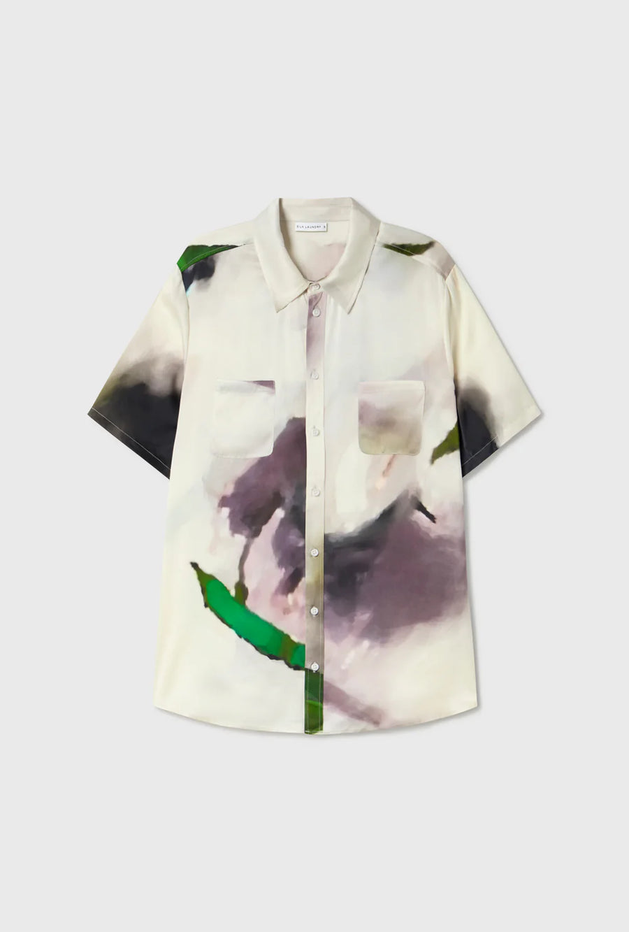 Silk Laundry Short Sleeve Boyfriend Shirt Phosphate