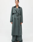 St Agni Soft Tailored Trench Balsam Green